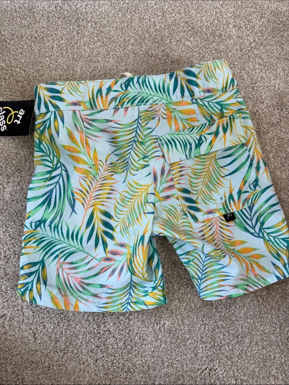 NWT Boys Tropical Palm Print Swim Shorts with pockets and lining size 5
